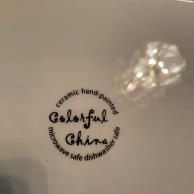 Ceramic Hand Painted Square Colorful Plate