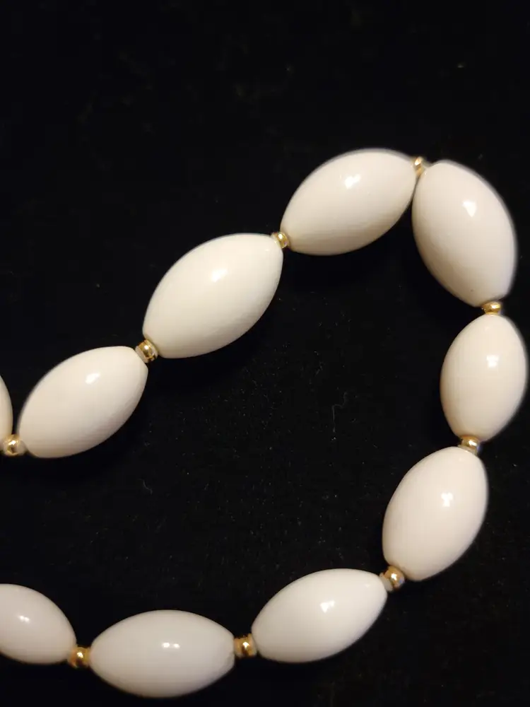 Milk glass necklace