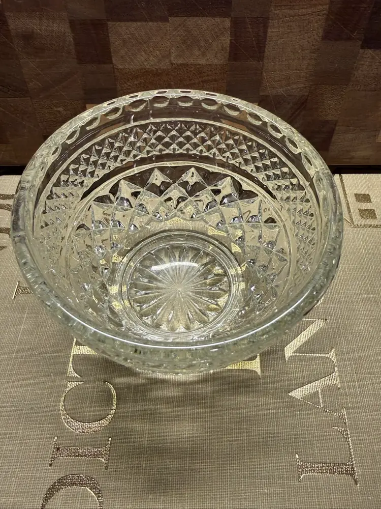 Vintage Anchor Hocking Wexford Diamond Pattern Open Sugar Bowl