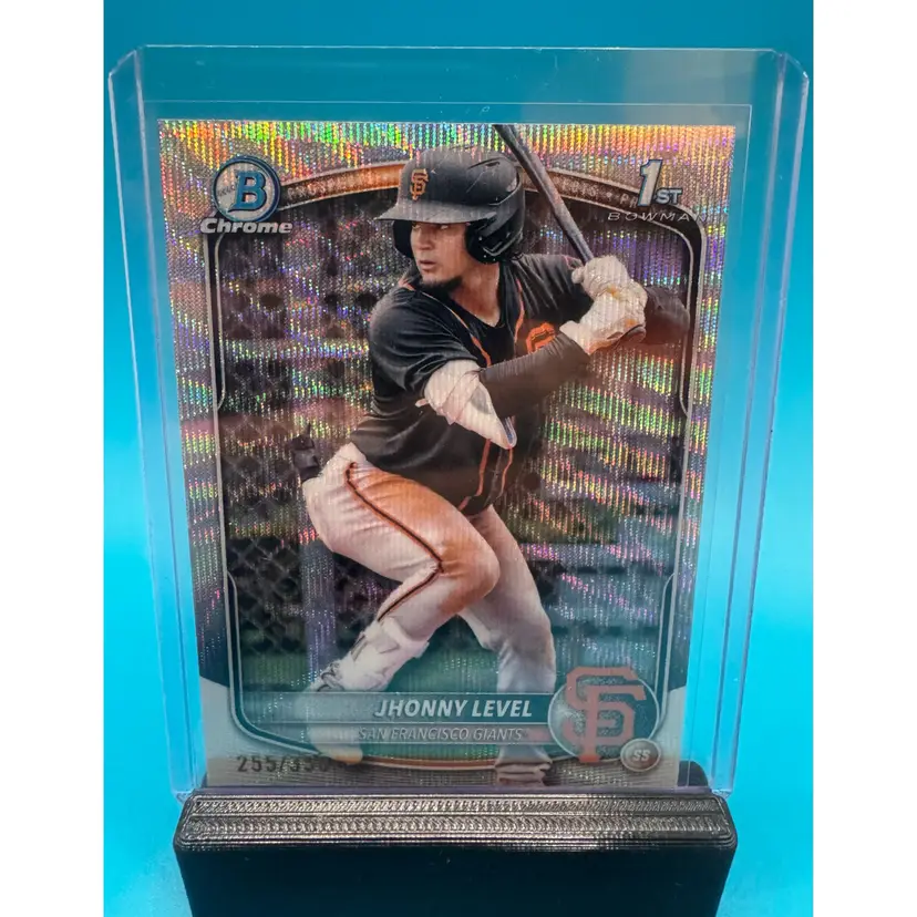 Jhonny Level 1st Bowman Chrome Wave Refractor /350 San Francisco Giants