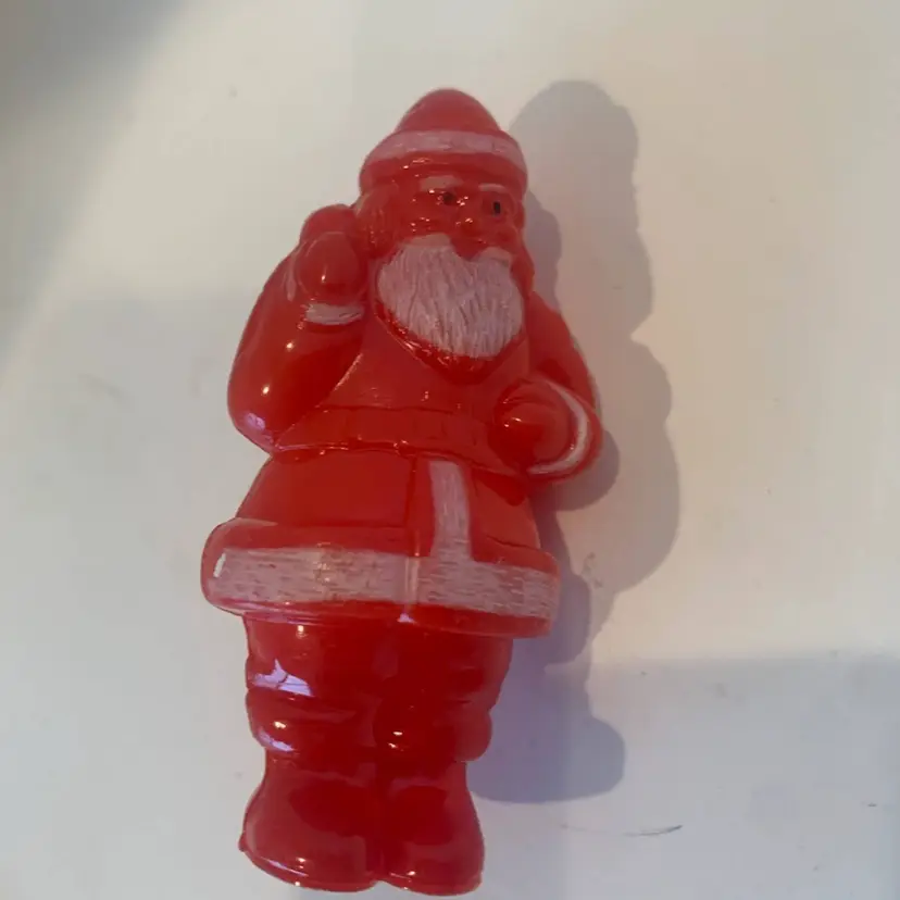 Vintage Miniature Plastic Mold Santa