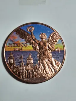 Colorized Mexico 2024 1 oz Copper Round