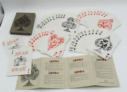 Vtg 1972 INA- Historical Playing Cards- Aviation Oversize w/guide RARE