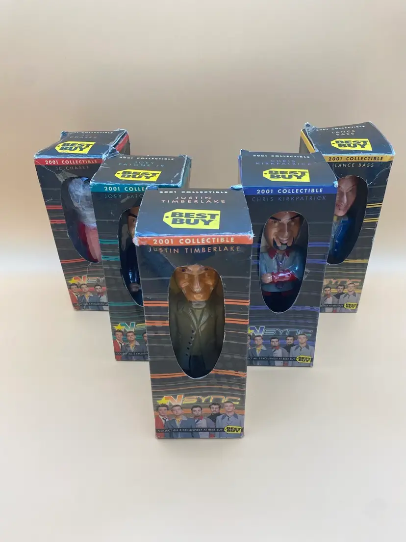 NSYNC Complete Set of Five 2001 Best Buy Exclusive Collectible Bobbleheads