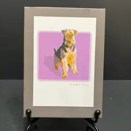 MARKDOWN! grrreen By Paper Russells New Dog Greeting Cards Blank Recycled Paper 6 Cards/Envelopes Airedale Terrier