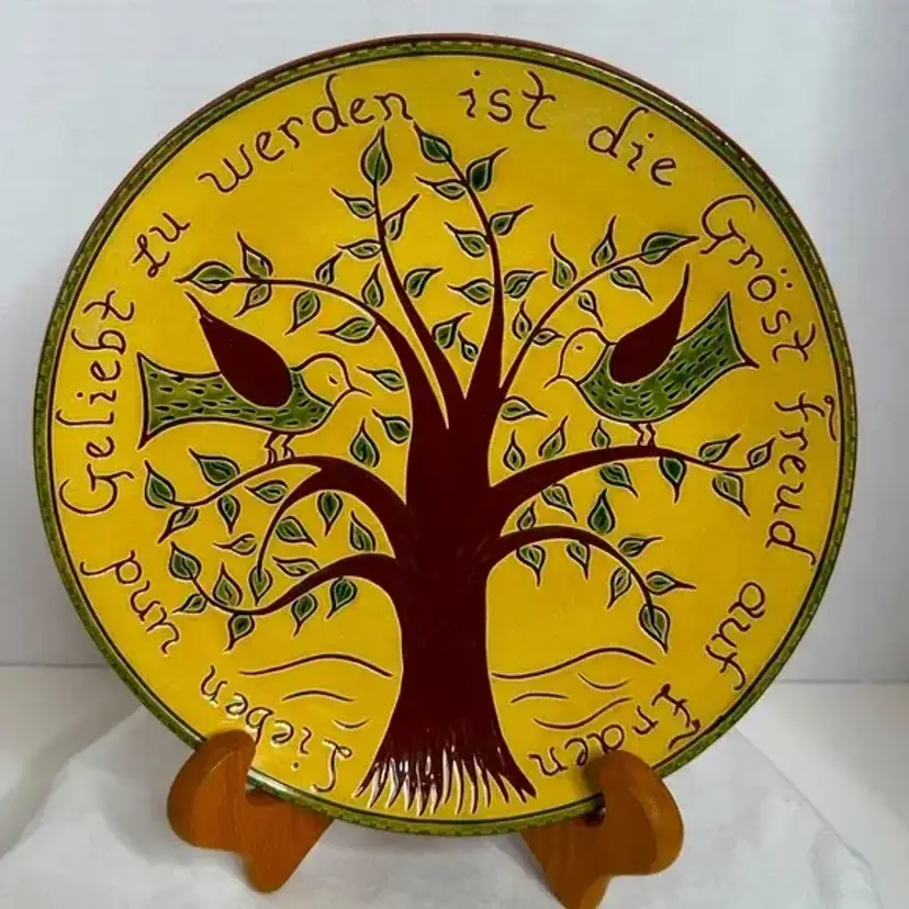 Two Love Birds in a Tree-Pennsylvania German. One of a kind.