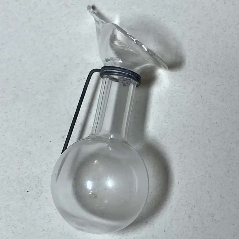 Vintage Glass Boutonnière Glass Vase 2.25” Pin Brooch