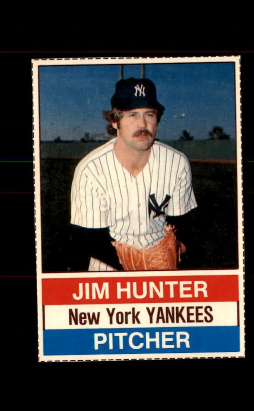 1976 Hostess #141 Jim Hunter Brown Back - (pk1) - New York Yankees