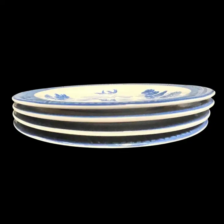 Royal Doulton- Set of 4 - “Real Old Willow” -Salad/Luncheon Plates-- 8” Diameter