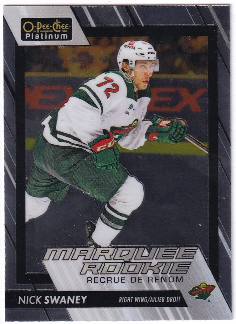 2023-24 O-Pee-Chee Platinum #286 Nick Swaney RC Minnesota Wild Hockey Card