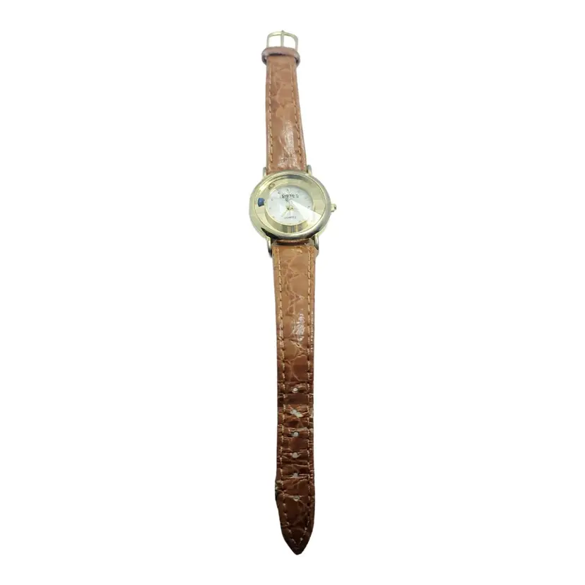 Vintage Sergio II Quartz F-BDDCJ Brown Leather Women's Watch