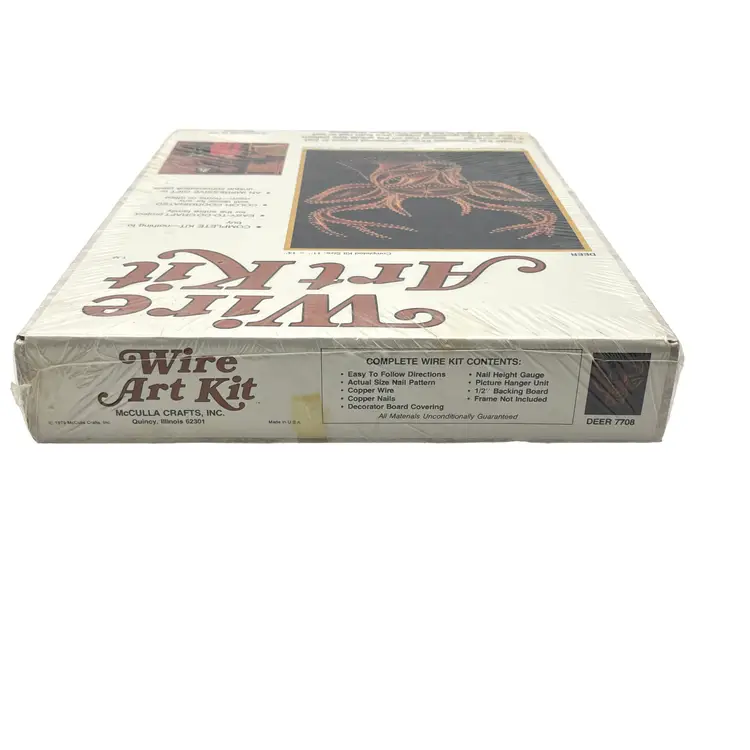 VTG 1979 McCulla Arts & Crafts Deer Buck Wire ART 3D Kit #7708, 11"X 14" NOS