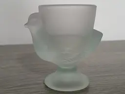 Vintage Satin Glass Chicken Rooster Egg Cup