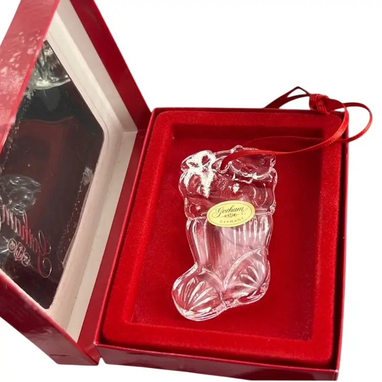 Gorham Crystal Christmas 
Stocking Ornament