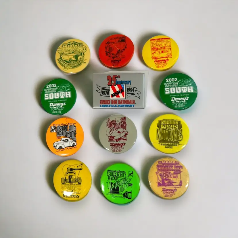 LOT NSRA National Street Rod Association Street Rod Nationals South Pins Buttons