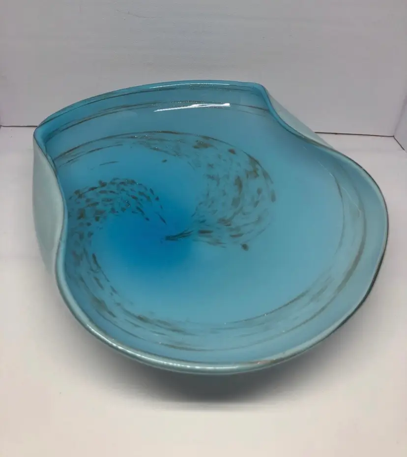 Hand-Blown Murano Glass with Aventurine Jewelry Dish