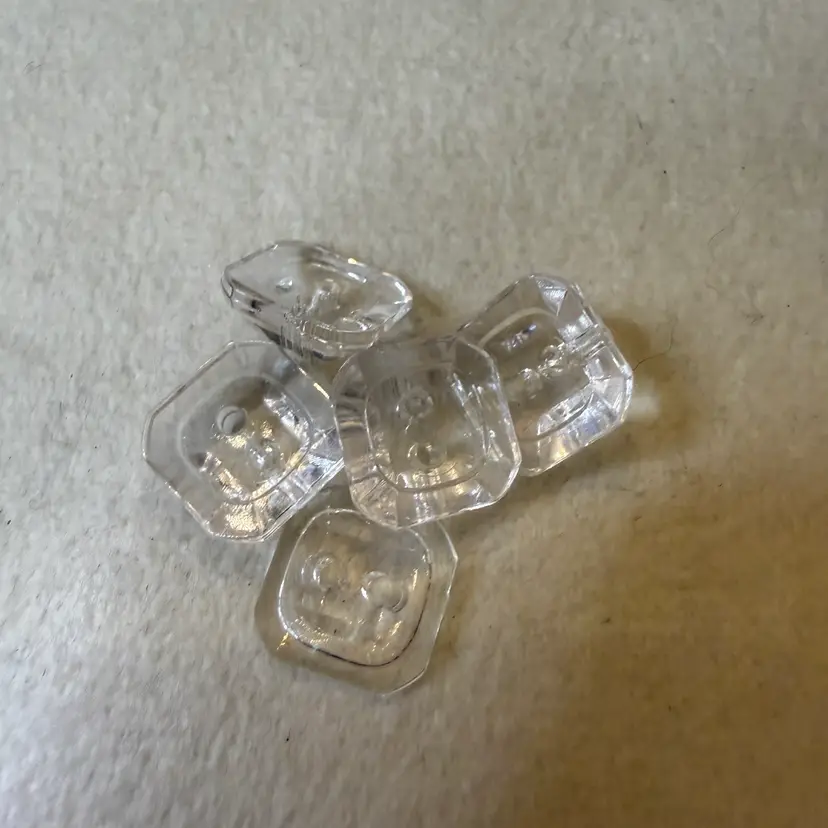 Five Acrylic Square Buttons