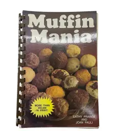 Vintage Spiral Bound Muffin Mania Cookbook Baking PB USA