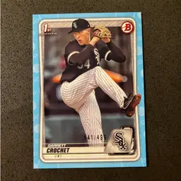 2020 Bowman Garret Crochet Sky Blue /499 1st Bowman