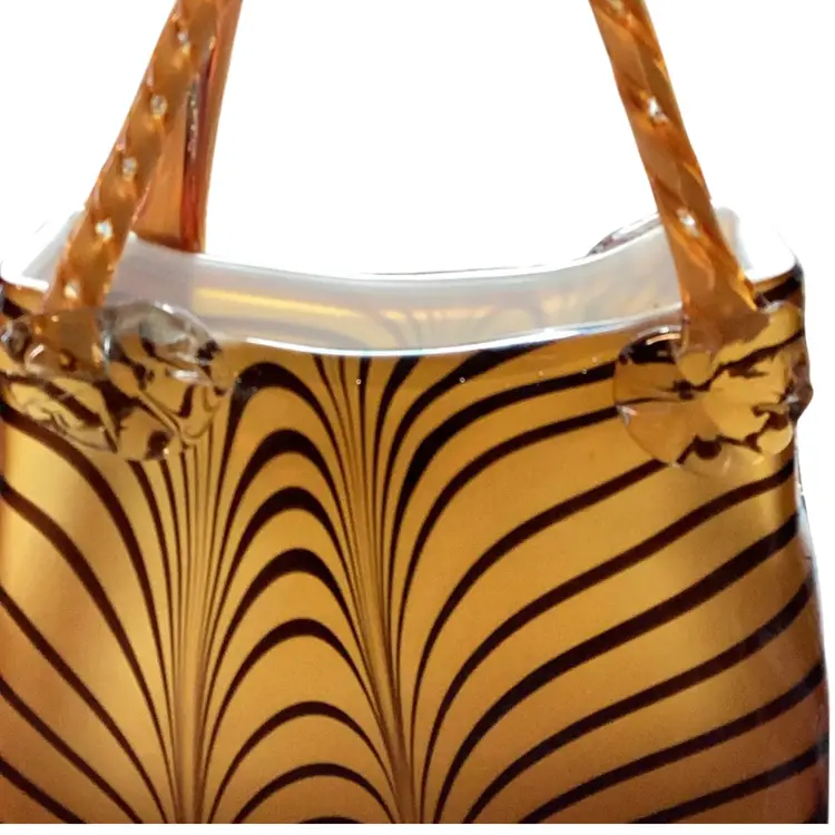 Glass Very Large Blown Glass Purse