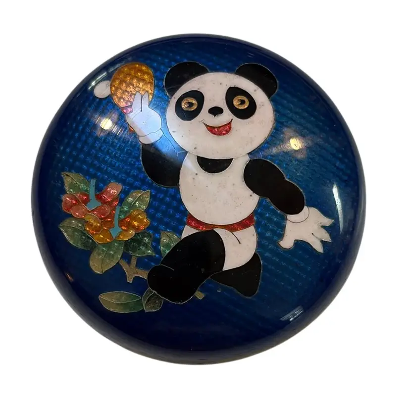 Cloissionne Panda Blue Box
