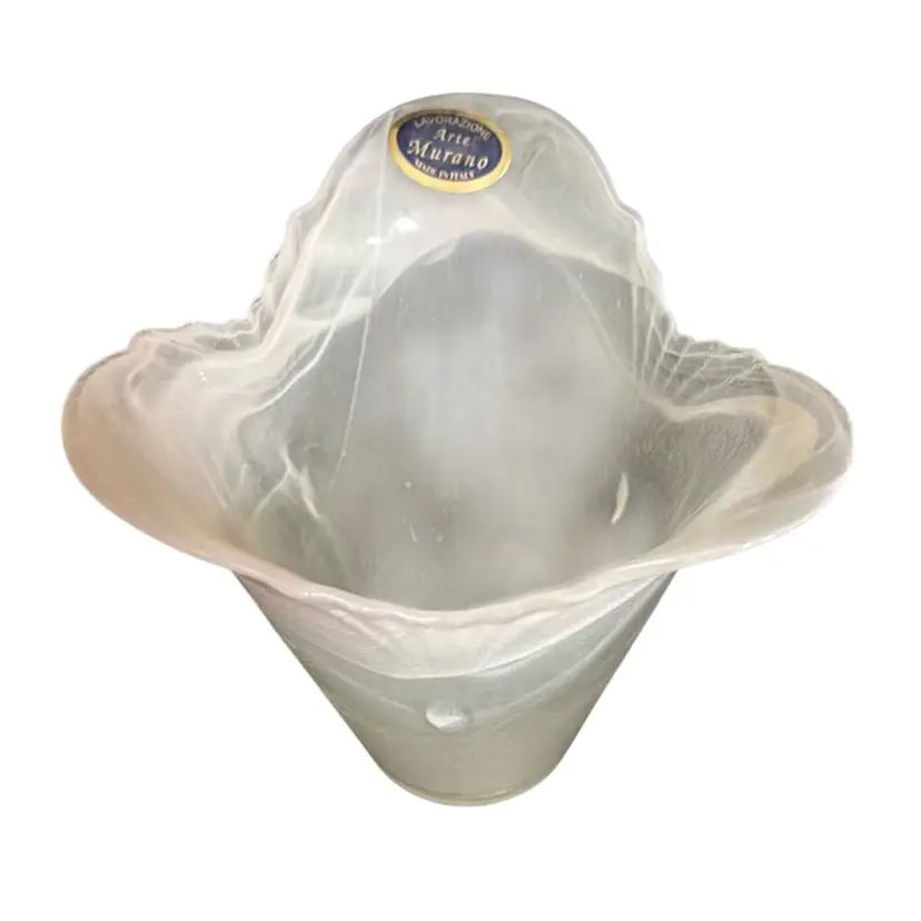 Lavorazione Arte Murano Italian Tear Drop Vase