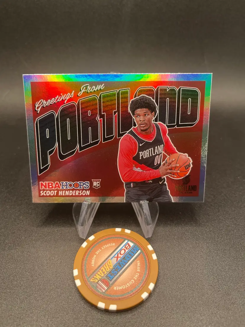 Scoot Henderson Seasons Greetings Holo 2023 Nbahoops Portland Trailblazers