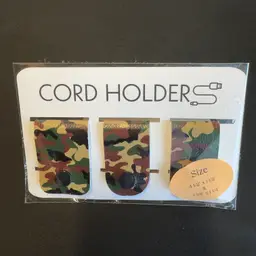 Cord Holder - Faux Leather, Woodland Camo S-1