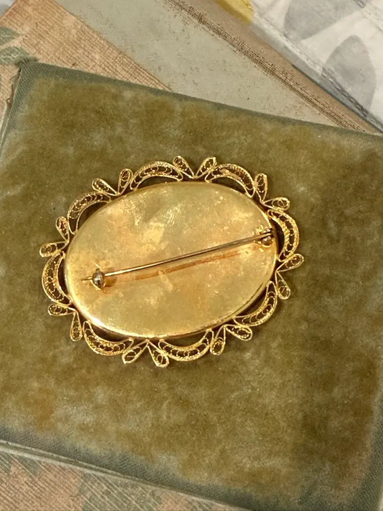 Damascene Bird Brooch