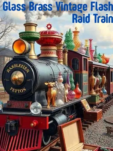 Glass Brass Vintage Flash Raid Train