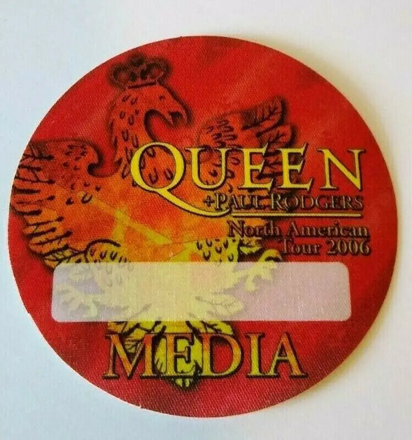 Queen Backstage Pass American Tour Paul Rodgers Original '06 Hard Rock Music Red