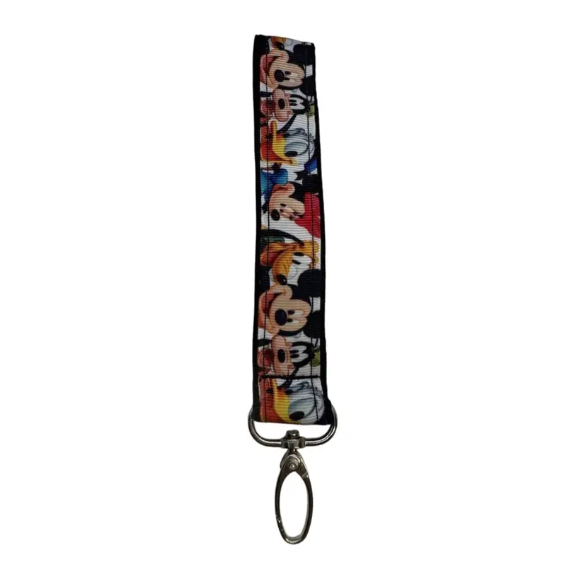 Lanyard Keychain  Key Holder Wristlet Disney Mickey Character NEW Handmade 7.5”
