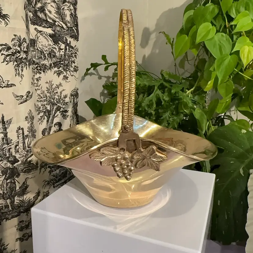 Vintage Brass Basket