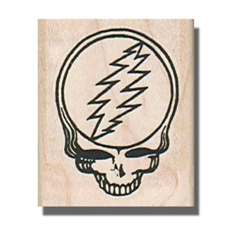 Grateful Dead Stealie Skull Rubber Stamp - Steal Your Face - Dead Head