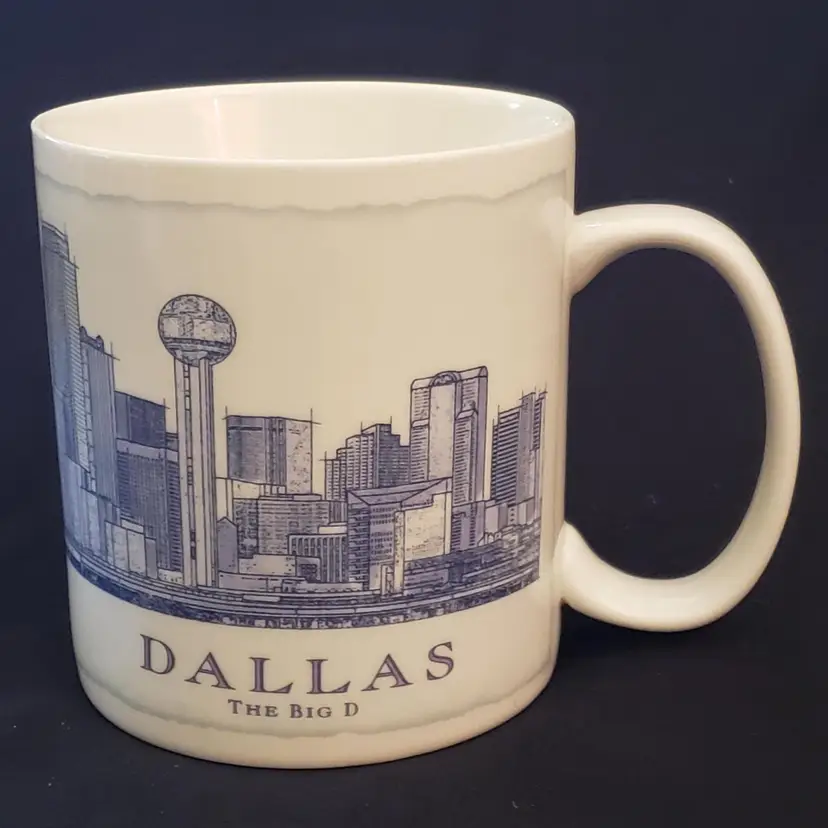Starbucks Dallas Hometown Architectural  Series Coffee Mug 18 oz 2008 The Big D