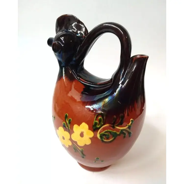 Botijo style Redware Pottery Folk Art Chicken