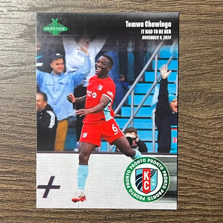 TEMWA CHAWINGA 2024 PARKSIDE NWSL PRONTO BLACK PARALLEL #173 /10 KC CURRENT CARD