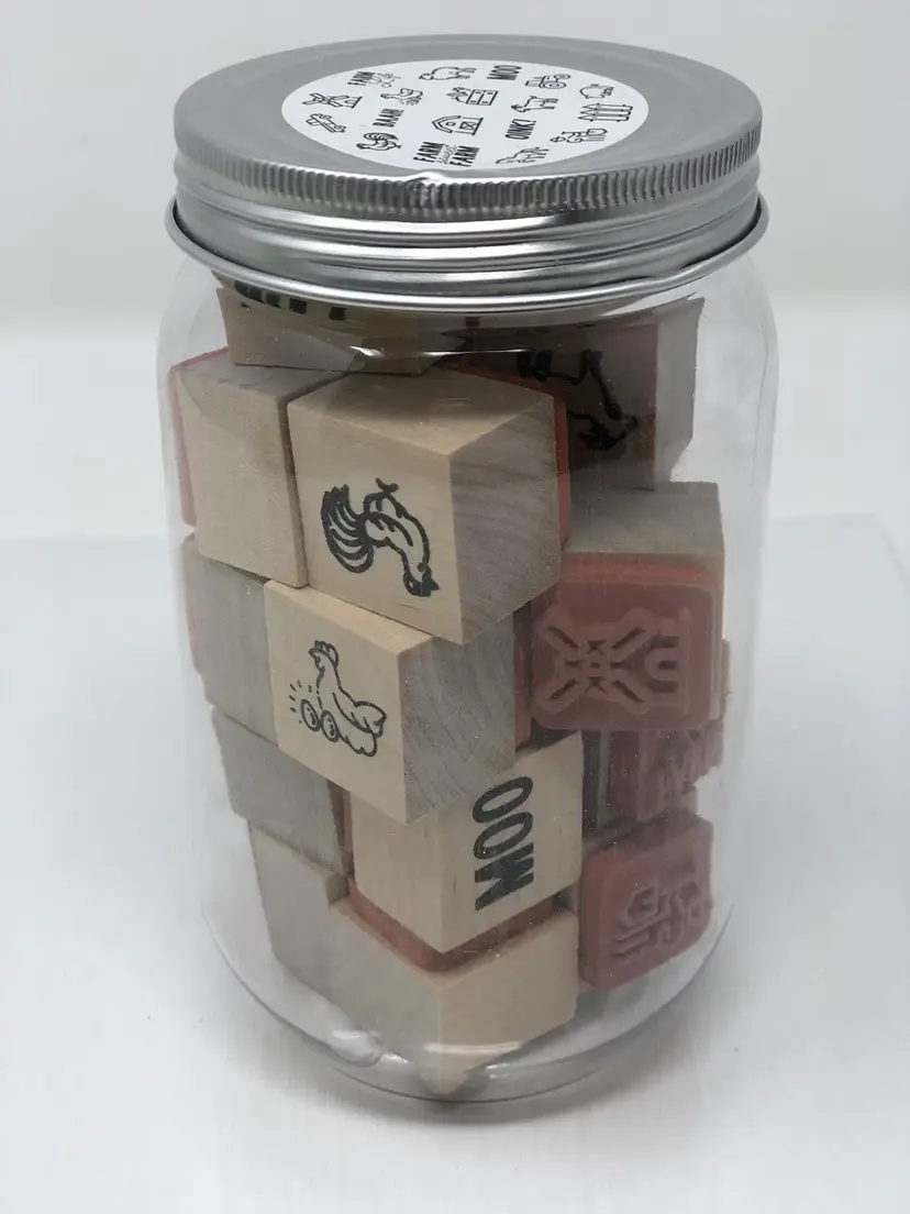 Animal Stamps Farm Collection 18 Piece Wood and Rubber Stamps Craft Supplies