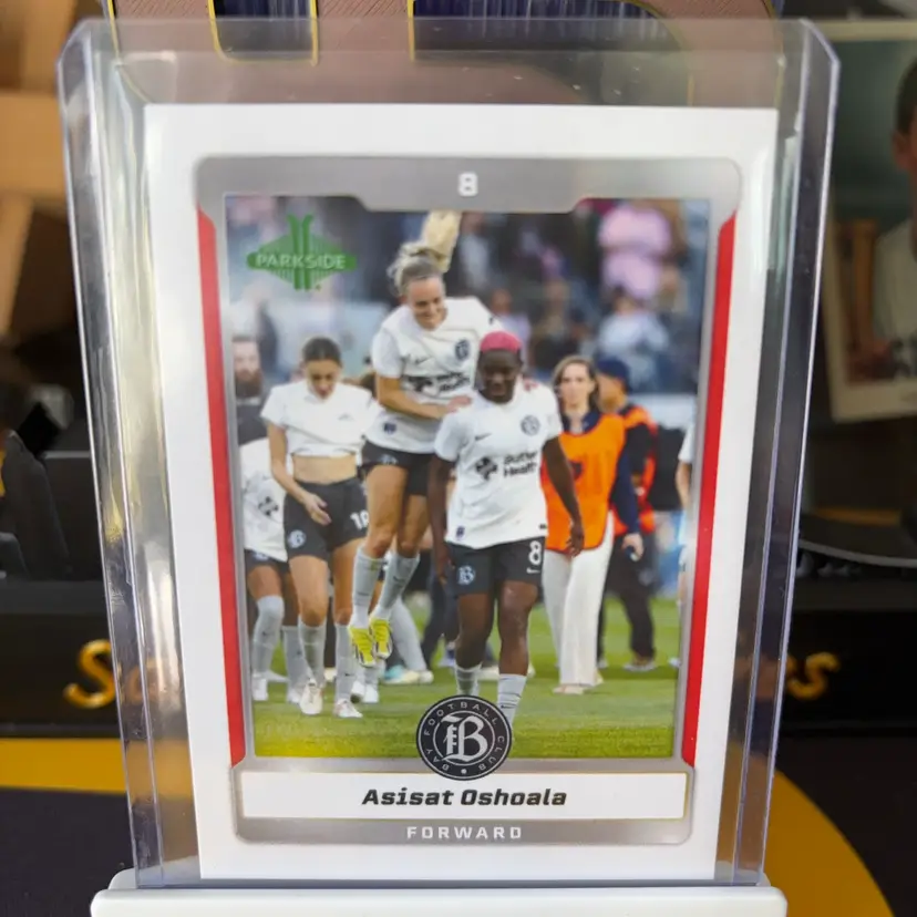Asisat Oshoala, SP-162, Bay FC, 2025 Parkside NWSL Collection - Short Print (Vol. 1), /100, Soccer Card