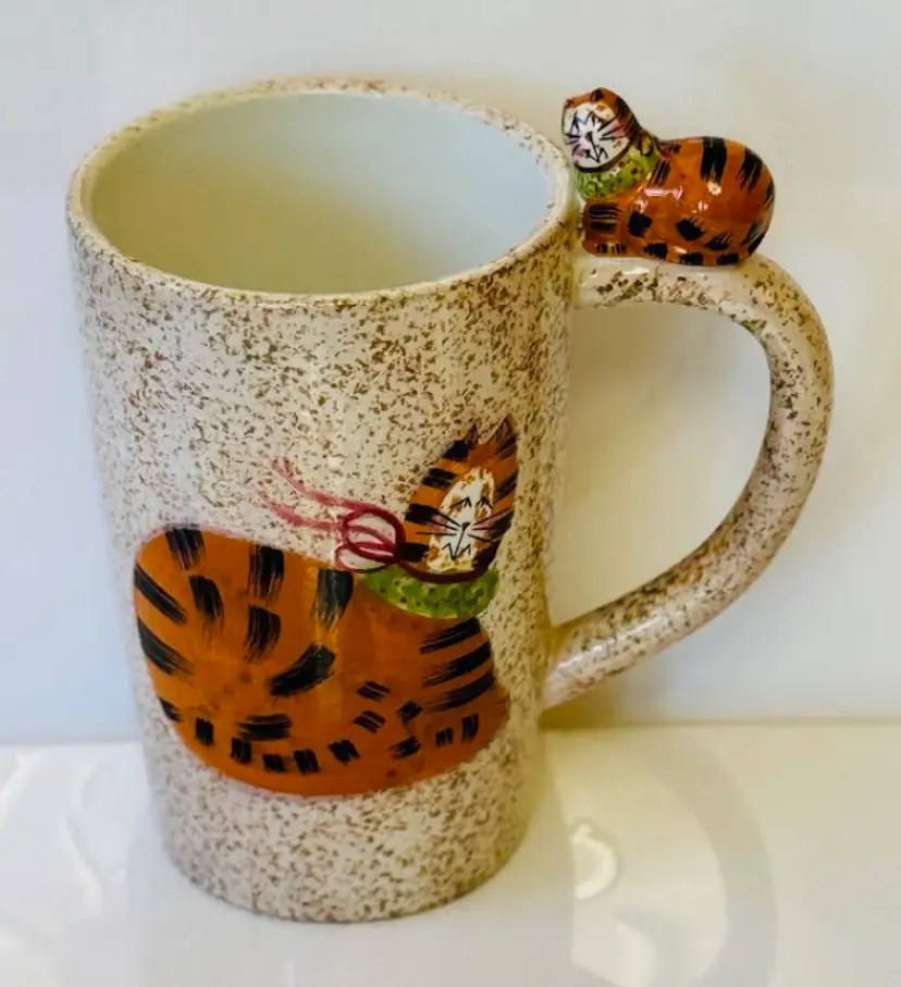 #01 - Sakura Fiddlesticks Christmas Cats Tall Coffee Cup Mug 5.5" Tall X 6" Wide