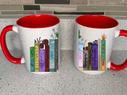 Red - Taylor Albums Mug - Hand-Drawn Fan Design (15oz)