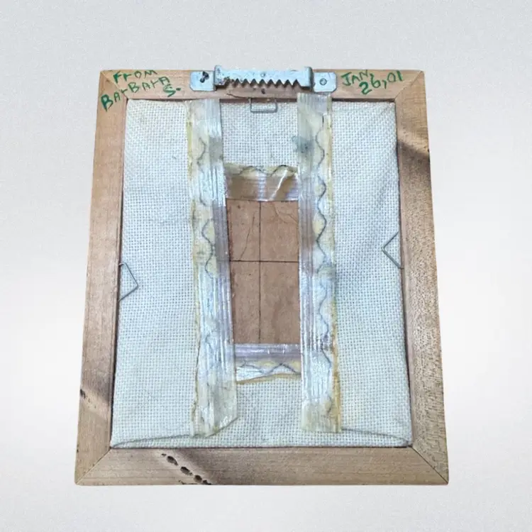 Vintage 6x5in Cutie Frog Cross Stitch