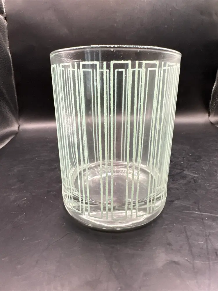 Culver MCM Double Old Fashion 4-14oz New Old Stock “Madison Sea Foam” Glasses