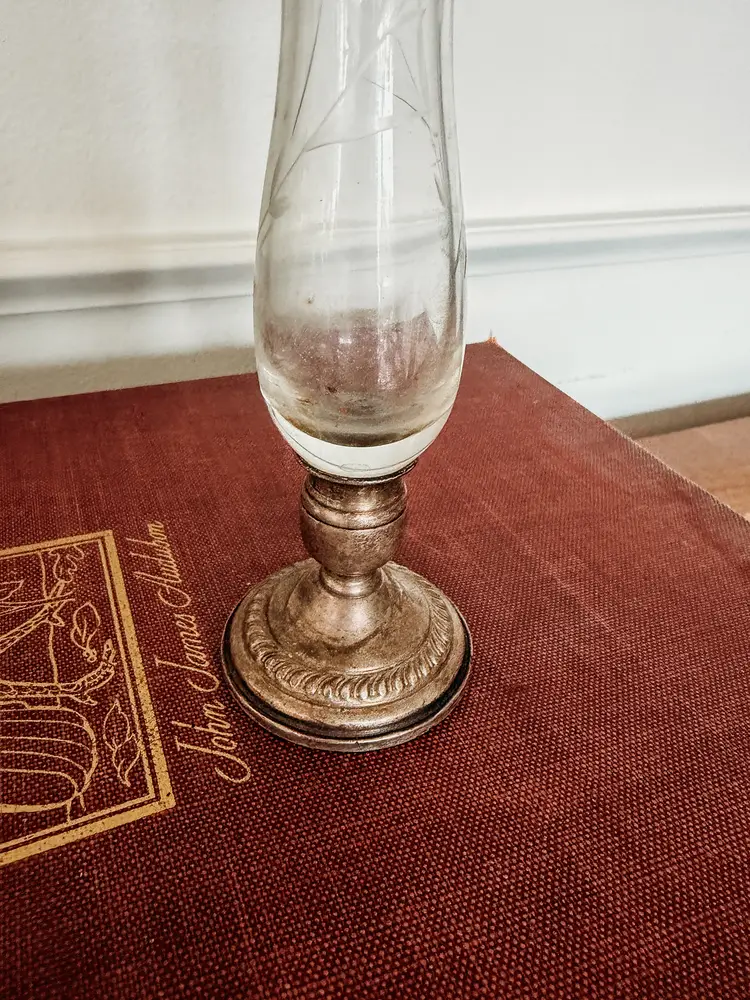 Glass and Sterling Silver Bud Vase