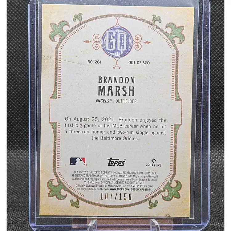 2022 Topps Gypsy Queen - Chrome #261 Brandon Marsh (RC)
