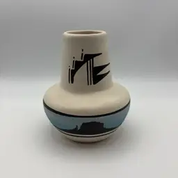 Blue Navajo Pottery Jug