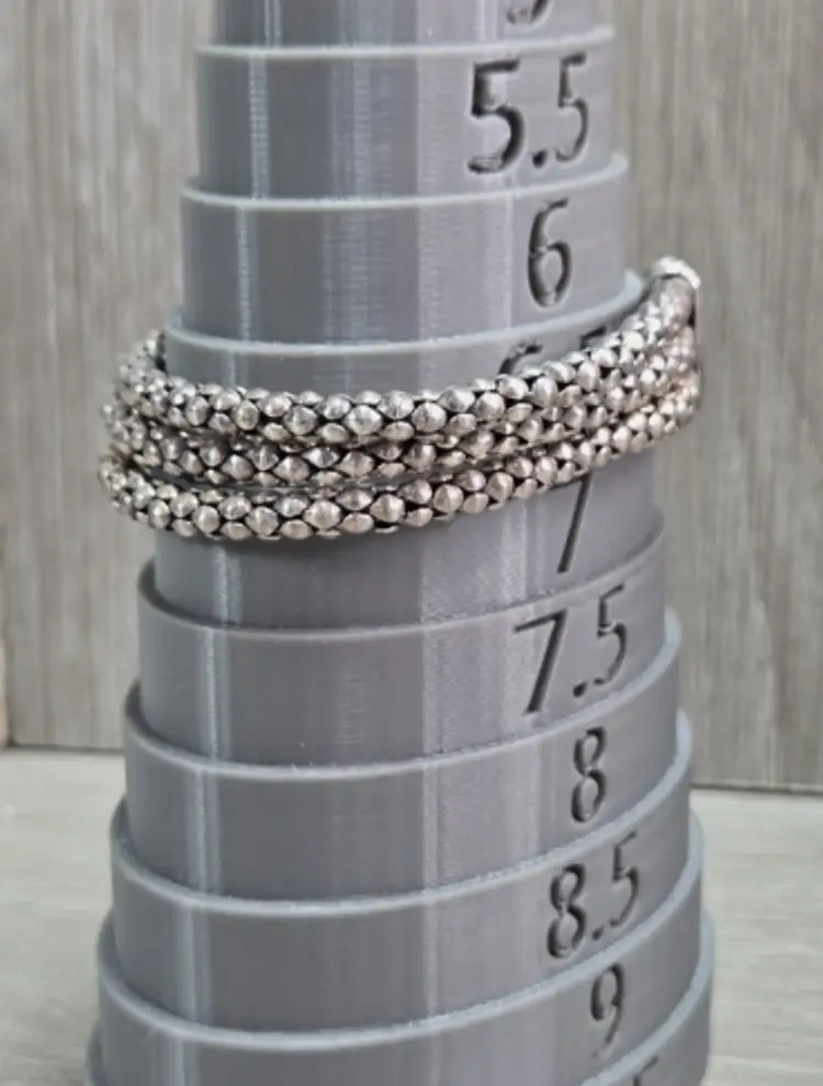 SILPADA 925 STERLING SILVER MULTI-STRAND POPCORN CHAIN BRACELET B1210