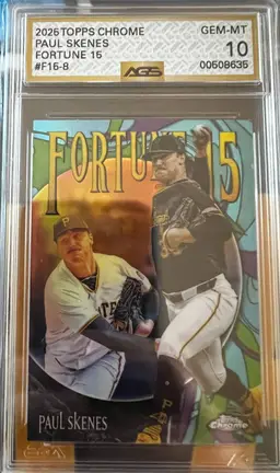 Paul Skenes 2026 Topps Chrome Fortune 15 AGS 10