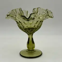 Vintage Green Glass Fenton