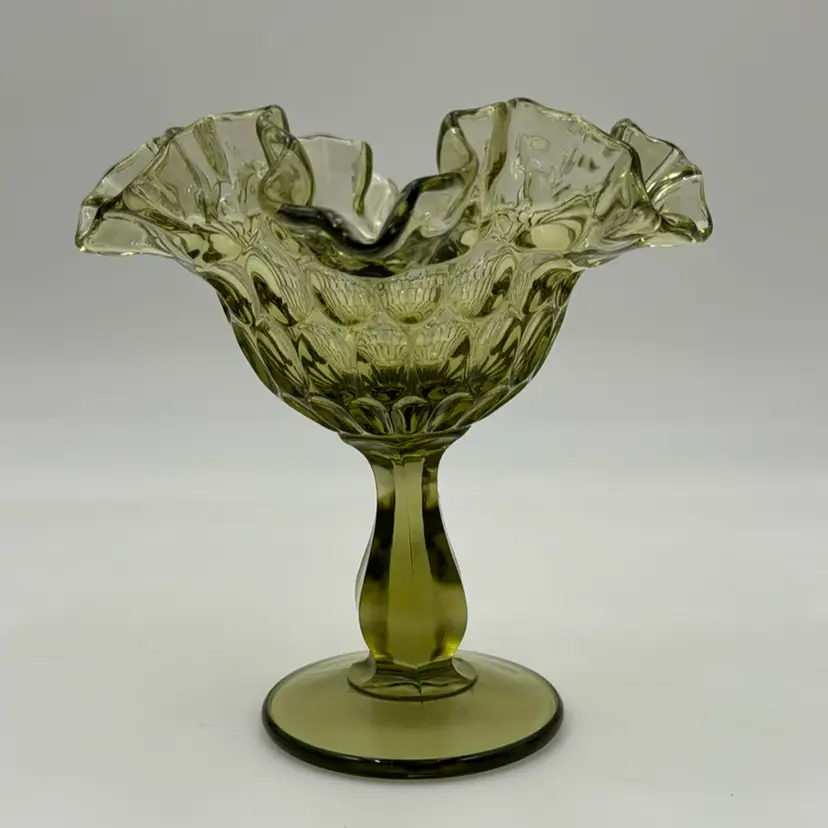 Vintage Green Glass Fenton